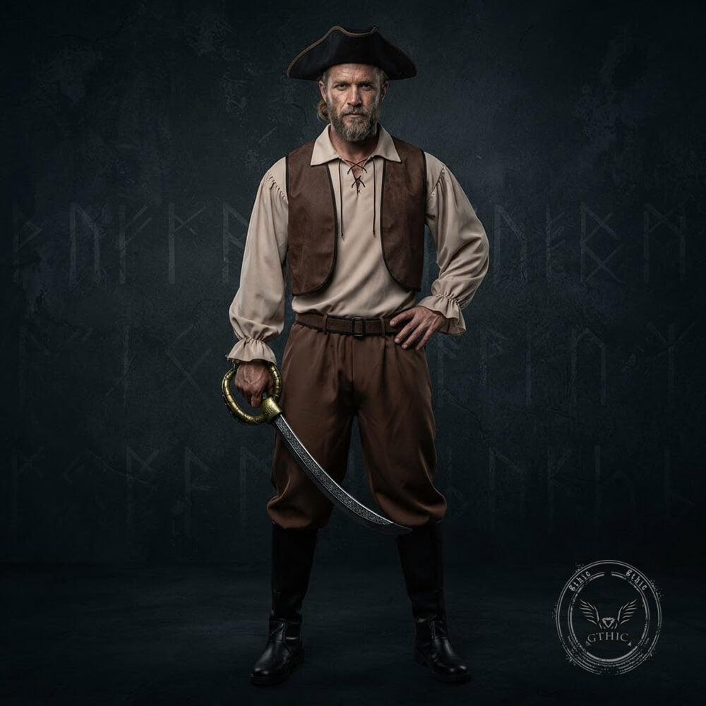 Captain Pirate Halloween Couples Cosplay Costume