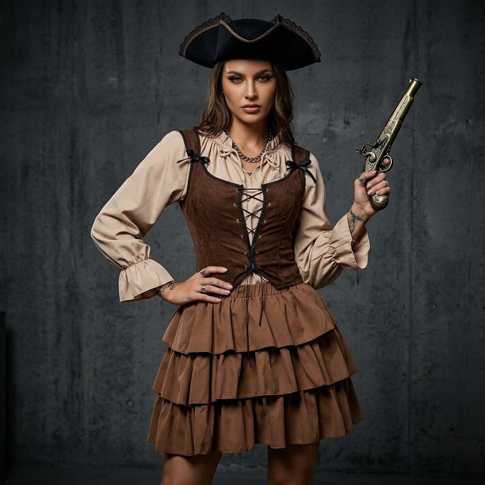 Captain Pirate Halloween Couples Cosplay Costume | Gthic.com