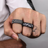 Carbon Fiber Pattern Silicone Ring Set | Gthic.com