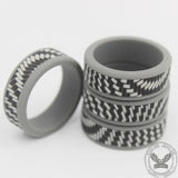 Carbon Fiber Pattern Silicone Ring Set | Gthic.com