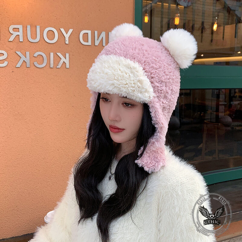 Cartoon Panda Trapper Hat 02 | Gthic.com