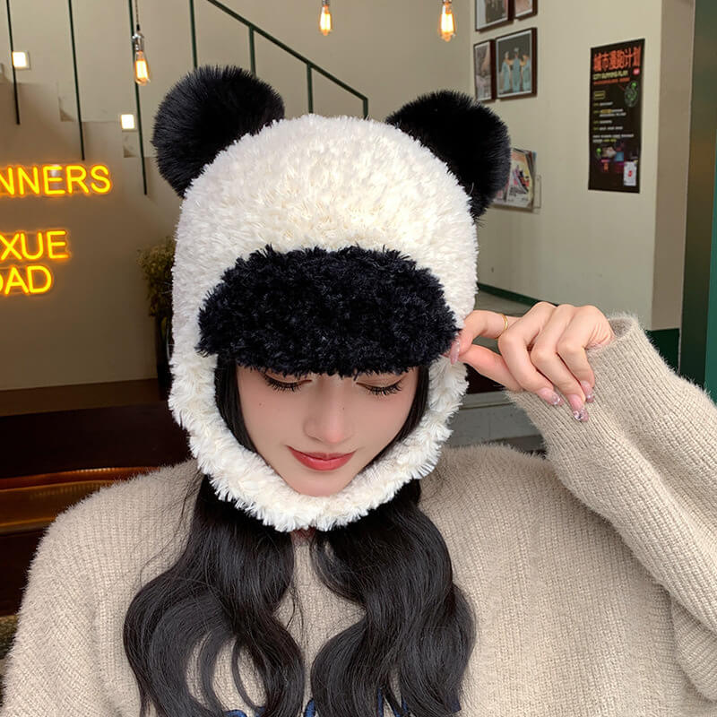 Cartoon Panda Trapper Hat 03 | Gthic.com