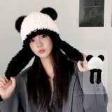 Sombrero de trampero panda de dibujos animados