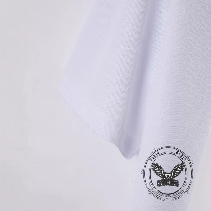 Casual American Flag Digital Print Short Sleeve Polo Shirt | Gthic.com