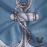 Casual Anchor Graphic Print Short Sleeve Polo Shirt