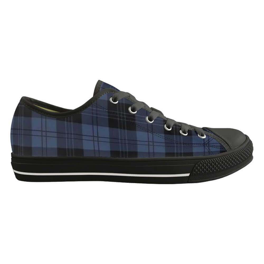 Casual Blue Plaid Print Canvas Shoes | Gthic.com