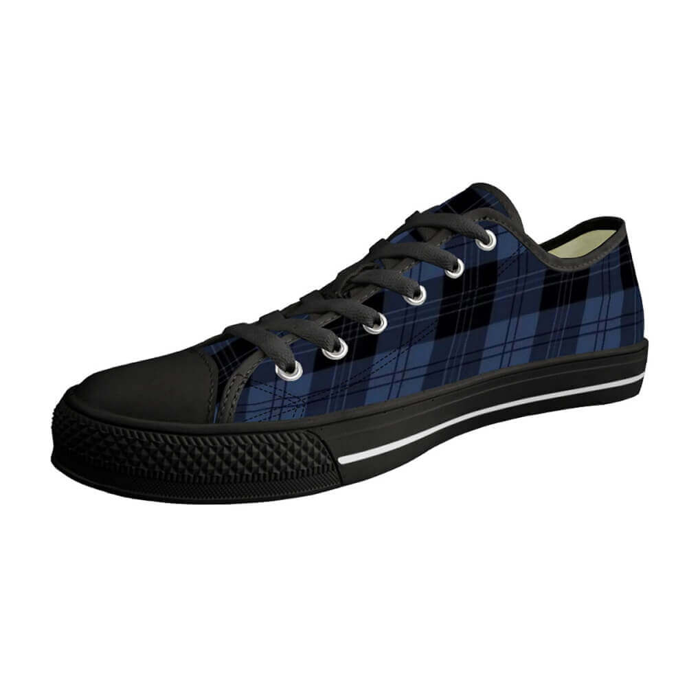 Casual Blue Plaid Print Canvas Shoes | Gthic.com