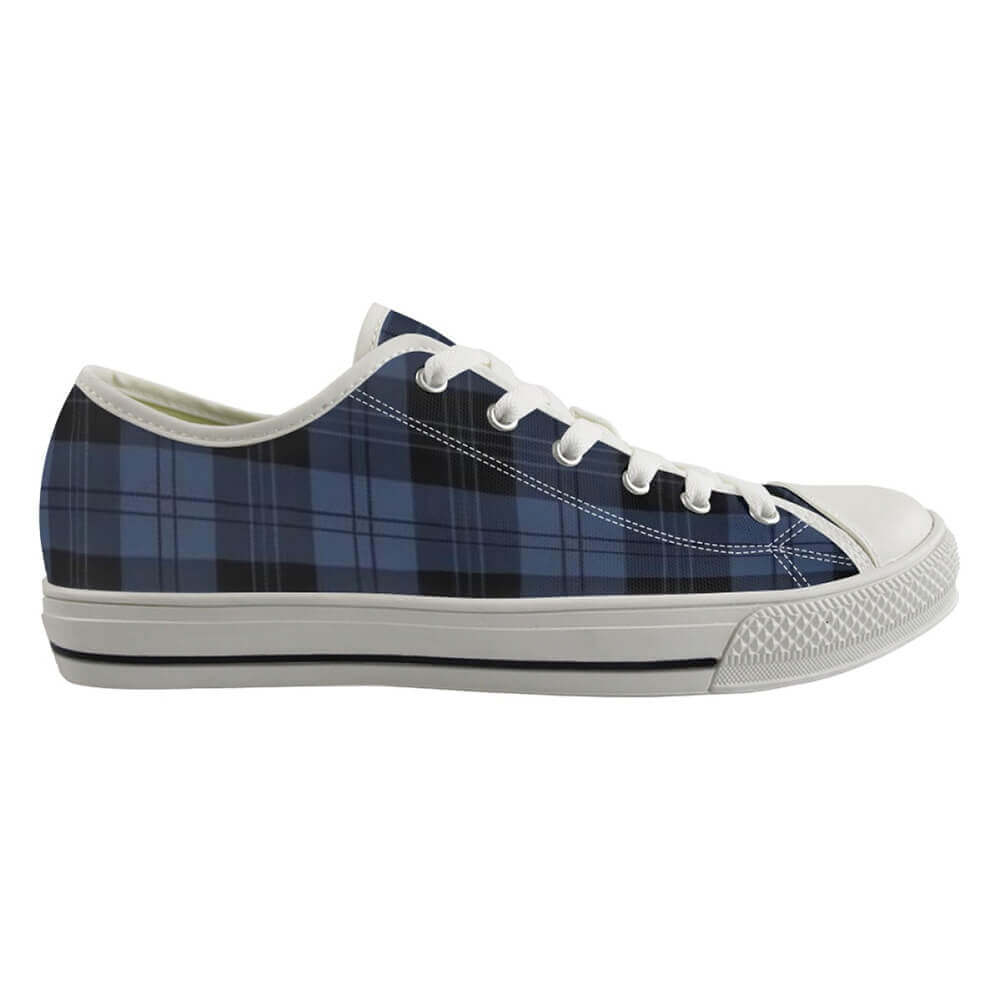 Casual Blue Plaid Print Canvas Shoes | Gthic.com
