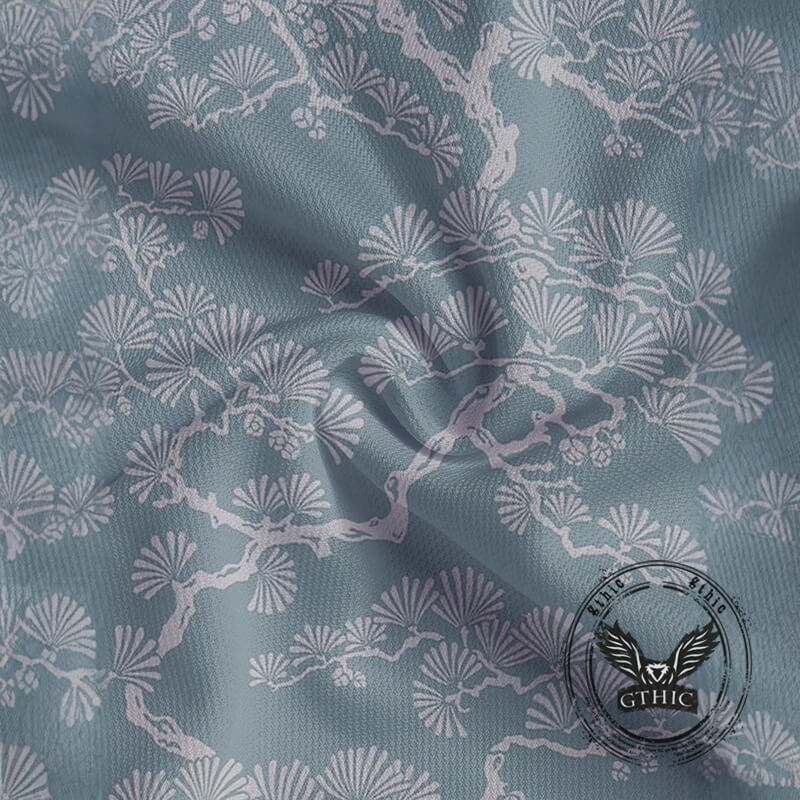 Casual Botanical Print Short Sleeve Polo Shirt | Gthic.com