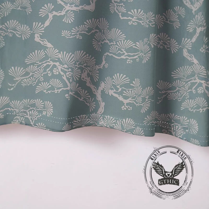 Casual Botanical Print Short Sleeve Polo Shirt | Gthic.com