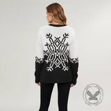 Casual Christmas Snowflake Loose Knit Sweater