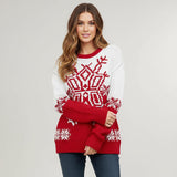 Casual Christmas Snowflake Loose Knit Sweater | Gthic.com