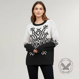 Casual Christmas Snowflake Loose Knit Sweater | Gthic.com