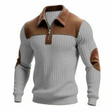 Casual Color-Blocked Half-Zip Lapel Sweatshirt | Gthic.com