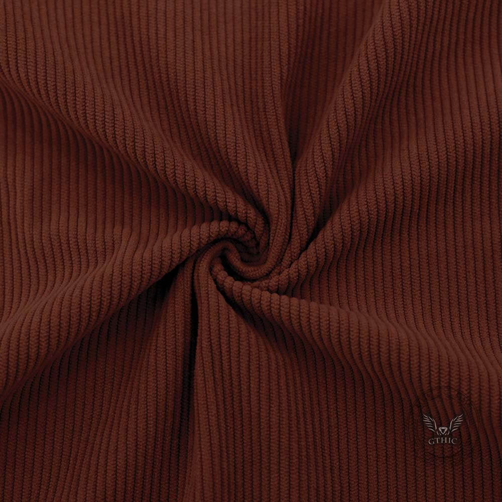 Casual Color-Blocked Stand Collar Corduroy Sweatshirt