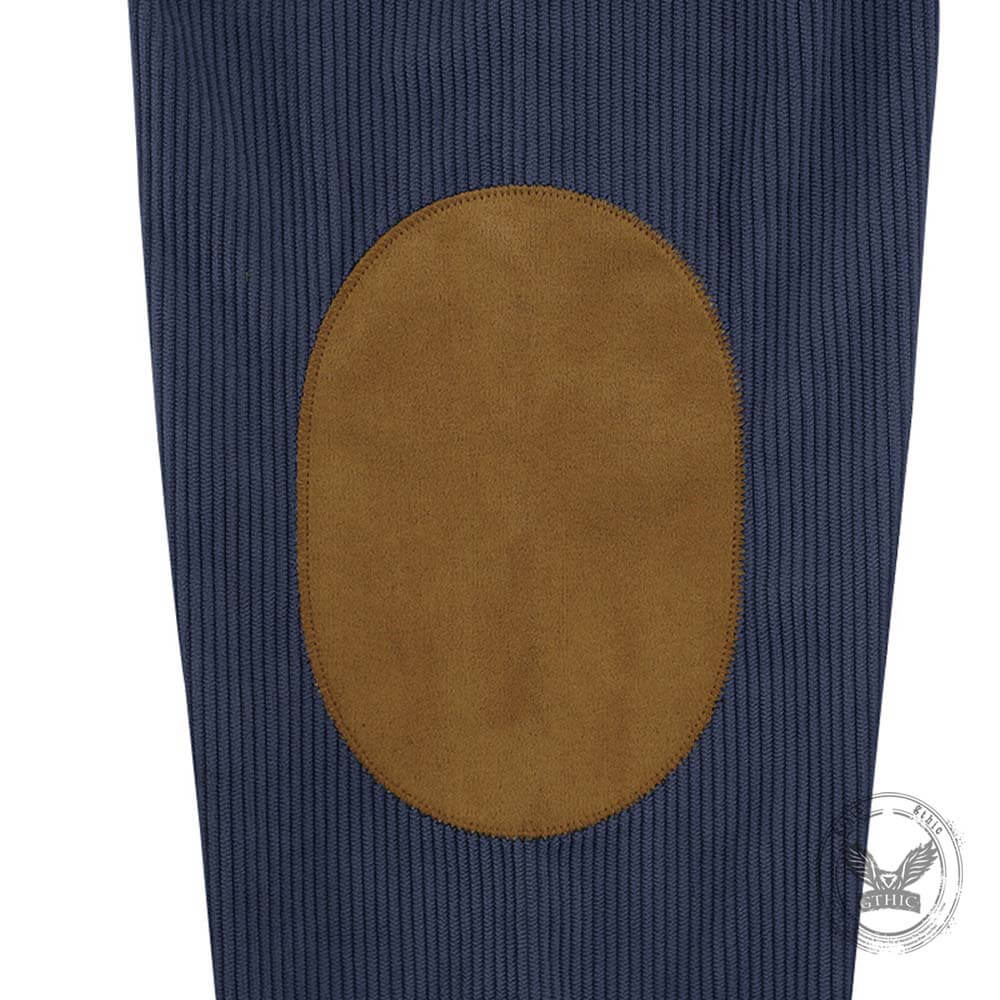 Casual Color-Blocked Stand Collar Corduroy Sweatshirt