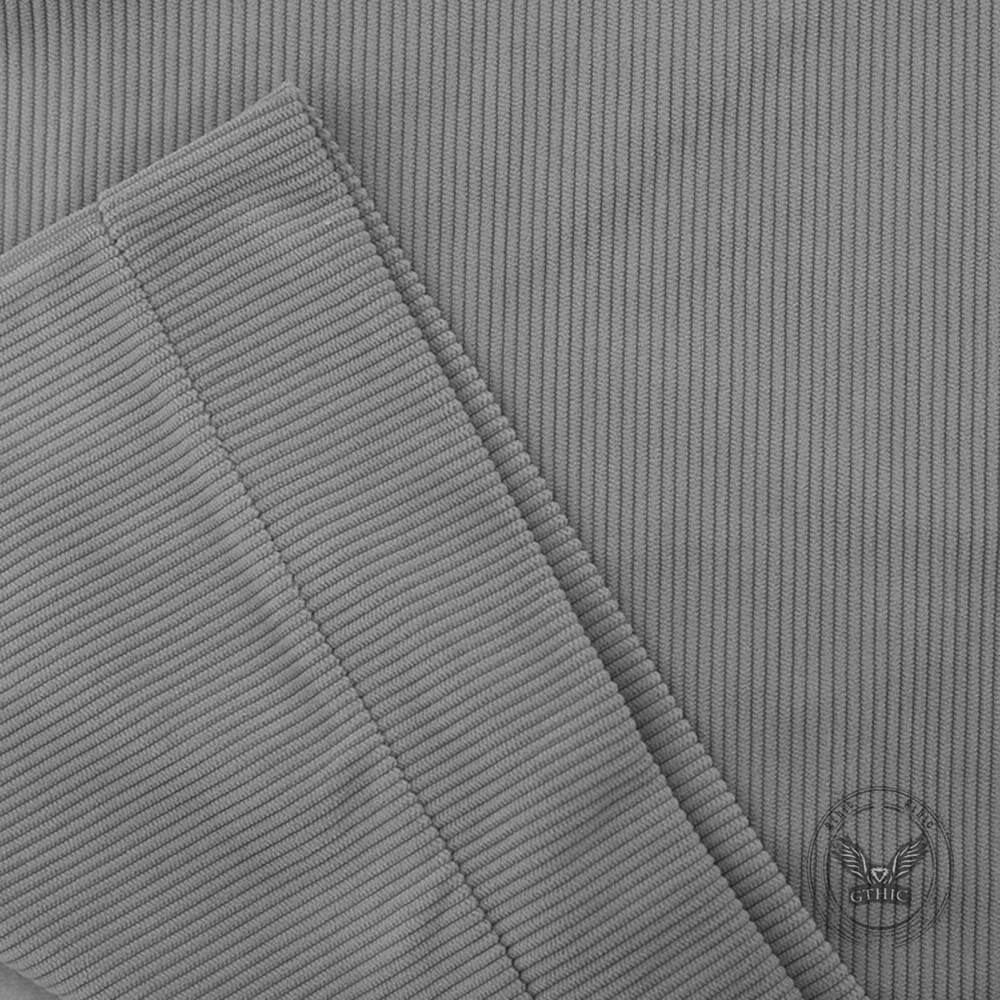 Casual Color-Blocked Stand Collar Corduroy Sweatshirt