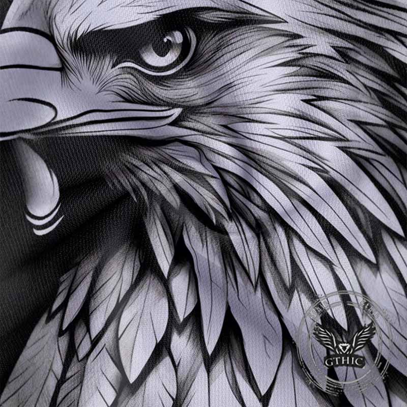 Casual Eagle Print Short Sleeve Polo shirt