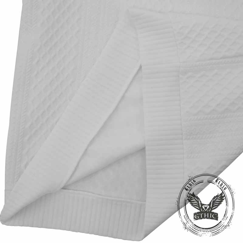 Casual Jacquard-Design Stand Collar Knit Sweatshirt