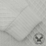 Casual Jacquard-Design Stand Collar Knit Sweatshirt