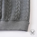 Casual Jacquard Half-Open Zipper Knit Lapel Collar Sweatshit