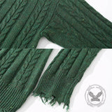 Casual Loose Crew Neck Frayed Pullover Sweater