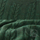 Casual Loose Crew Neck Frayed Pullover Sweater