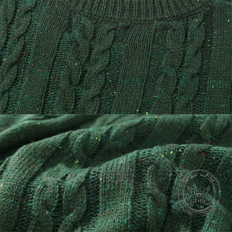 Casual Loose Crew Neck Frayed Pullover Sweater