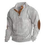 Casual Outdoor Stand Collar Corduroy Knit Sweatshirt | Gthic.com