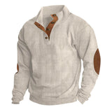 Casual Outdoor Stand Collar Corduroy Knit Sweatshirt | Gthic.com