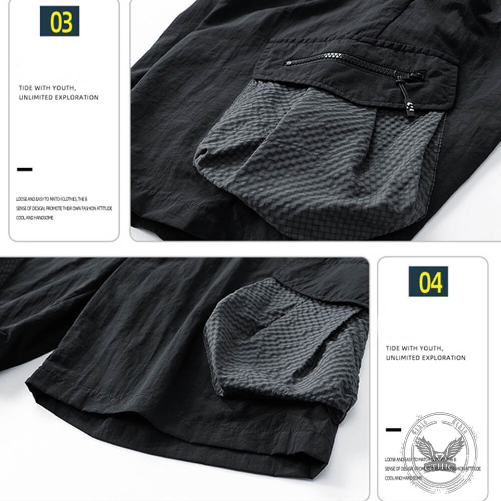Casual Quick-Dry Multi-Pocket Sports Shorts