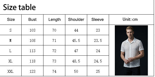 Casual Sheer Cutout Lace Short-Sleeve Lapel Shirt