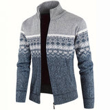 Casual Slim-Fit Turtleneck Knit Sweater Cardigan