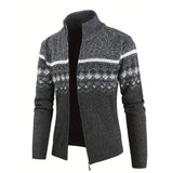 Casual Slim-Fit Turtleneck Knit Sweater Cardigan | Gthic.com