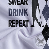 Casual Smoking Skull Print Short Sleeve Polo Shirt | Gthic.com