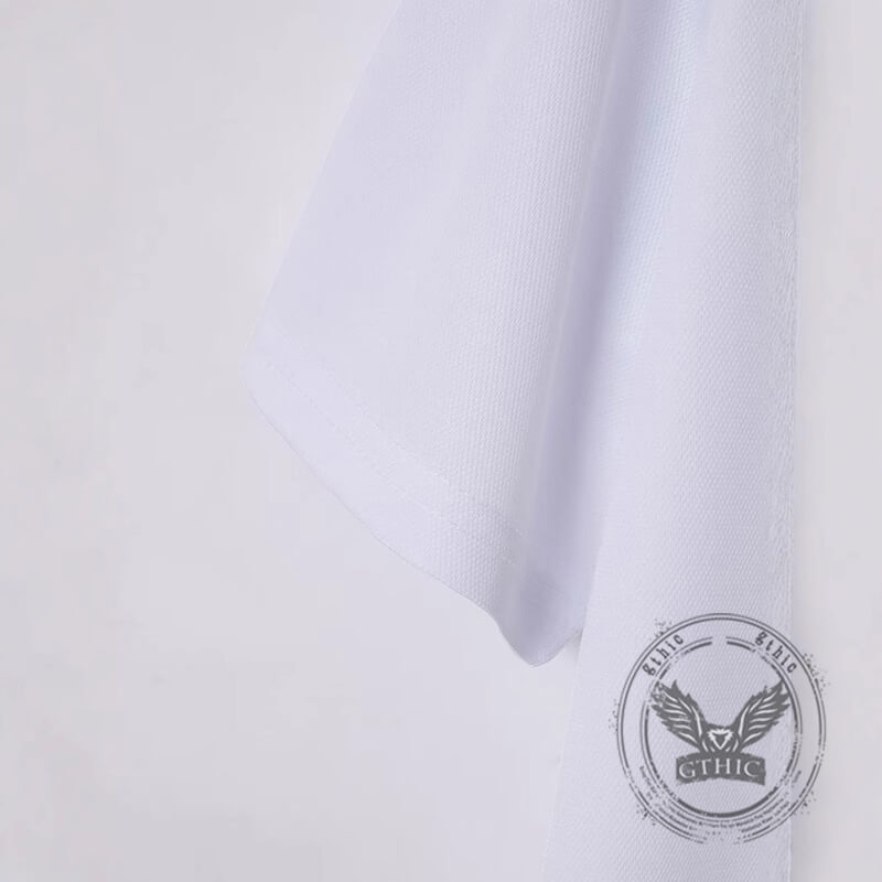 Casual Smoking Skull Print Short Sleeve Polo Shirt | Gthic.com