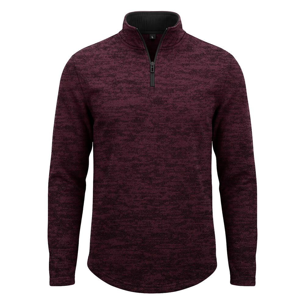 Casual Stand-Collar Stretch Knit Pullover Top