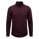 Casual Stand-Collar Stretch Knit Pullover Top
