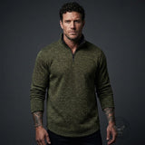 Casual Stand-Collar Stretch Knit Pullover Top | Gthic.com