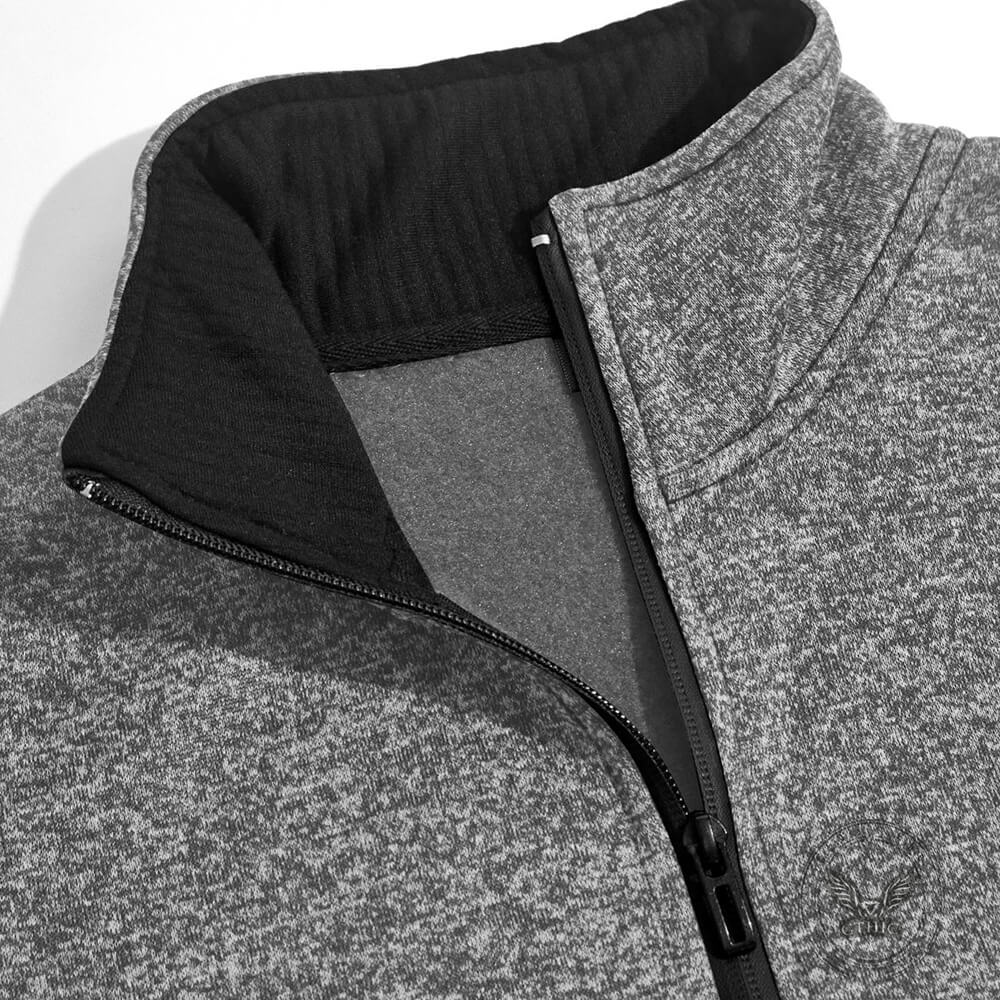 Casual Stand-Collar Stretch Knit Pullover Top