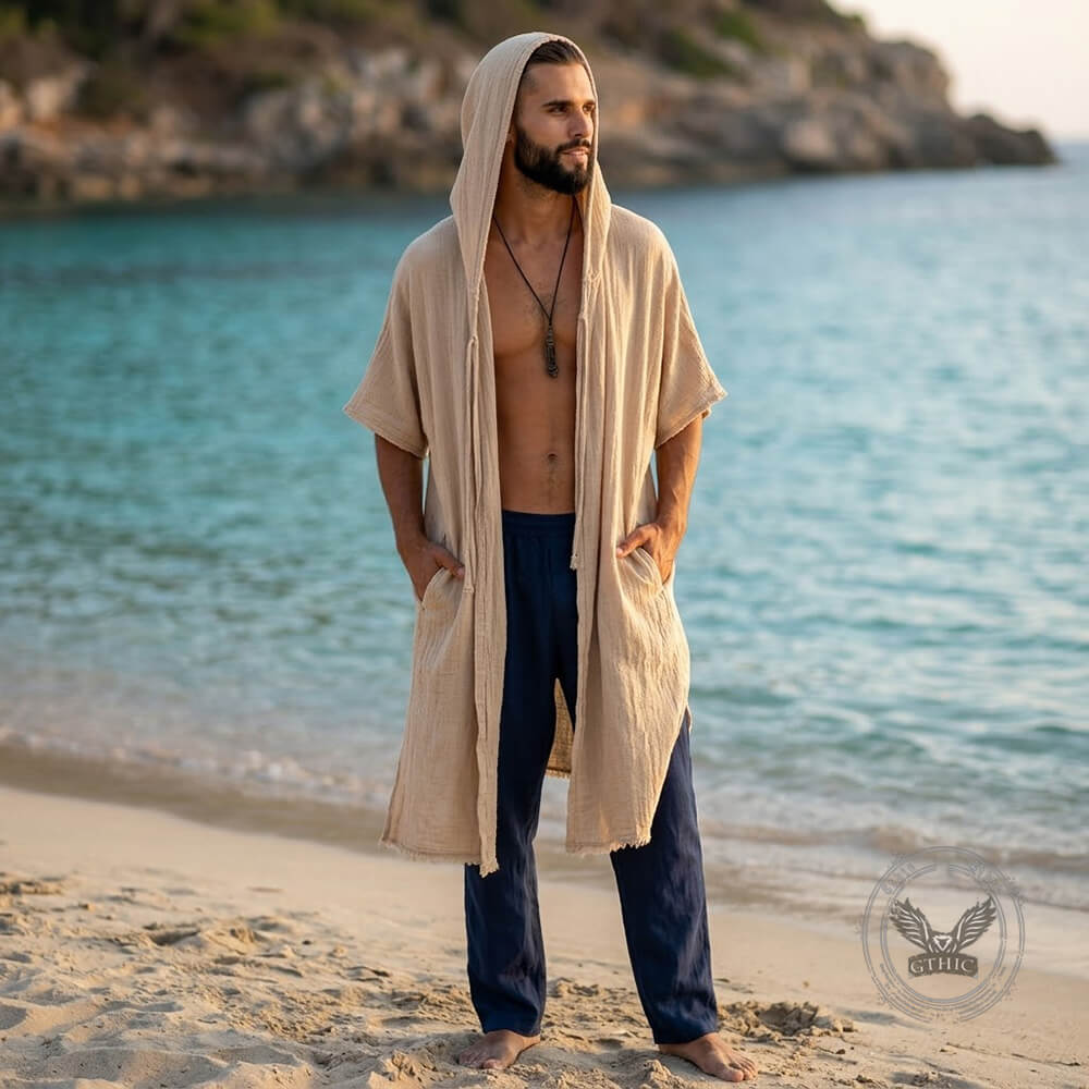 Casual Sun-Protection Cardigan Beach Loose Hooded Robe
