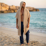 Casual Sun-Protection Cardigan Beach Loose Hooded Robe | Gthic.com