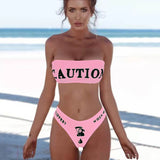 Caution Slippery When Wet Women’s Bikini Set