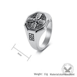 Celtic Cross Eternity Knot Stainless Steel Viking Ring