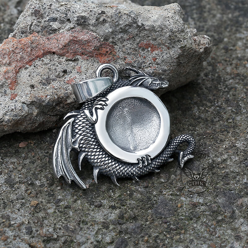 Celtic Dragon Yggdrasil Stainless Steel Viking Pendant | Gthic.com