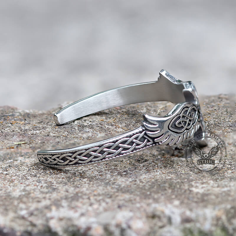 Celtic Eagle Stainless Steel Viking Bracelet | Gthic.com
