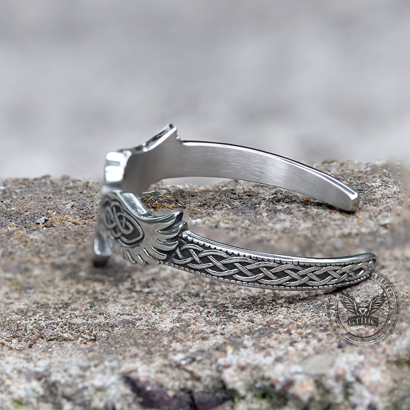 Celtic Eagle Stainless Steel Viking Bracelet | Gthic.com