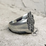Celtic Four Leaf Clover Sterling Silver Ring