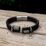 Celtic Knot and Viking Compass Stainless Steel Bracelet | Gthic.com
