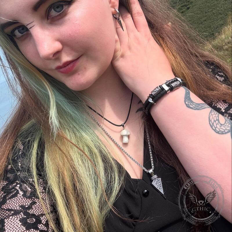 Celtic Knot and Viking Compass Stainless Steel Bracelet